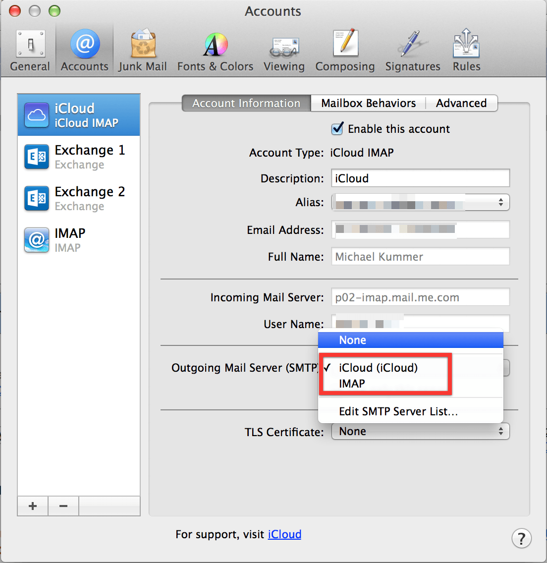 outlook for mac not connecting to imap server